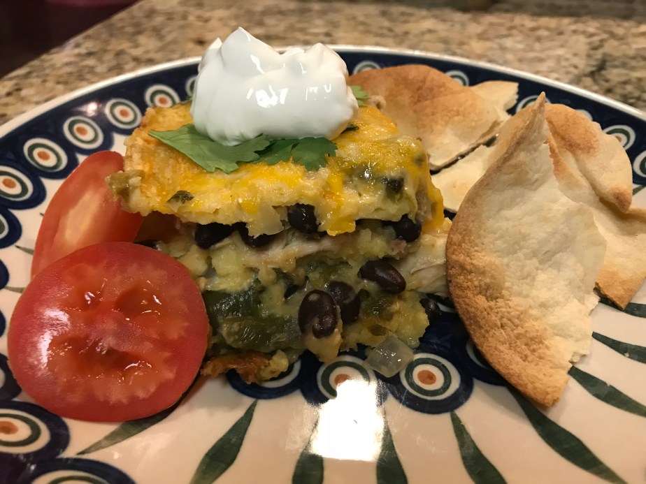 Poblano chicken casserole