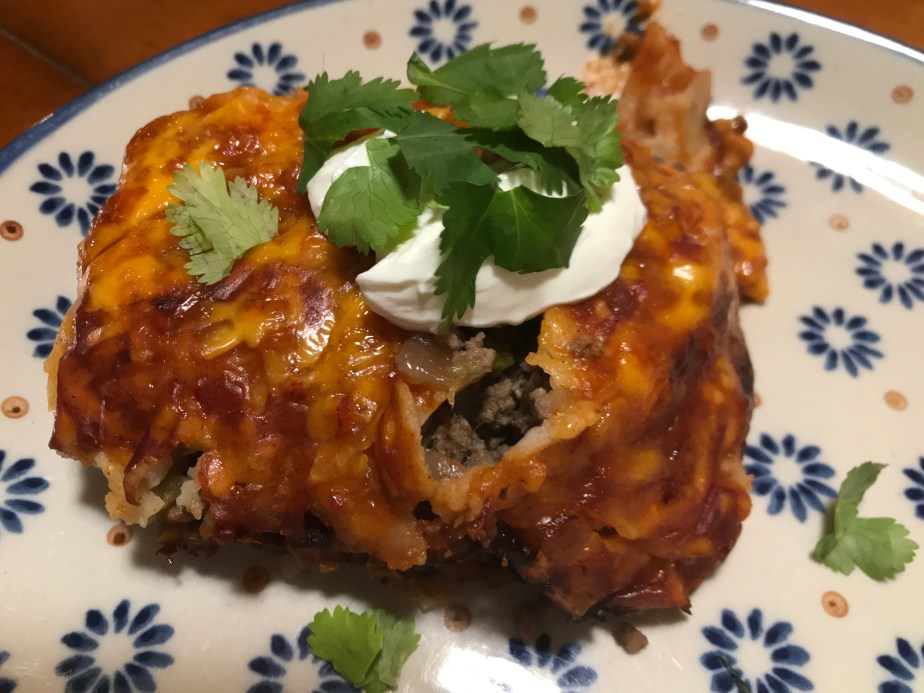 Beef enchilada casserole