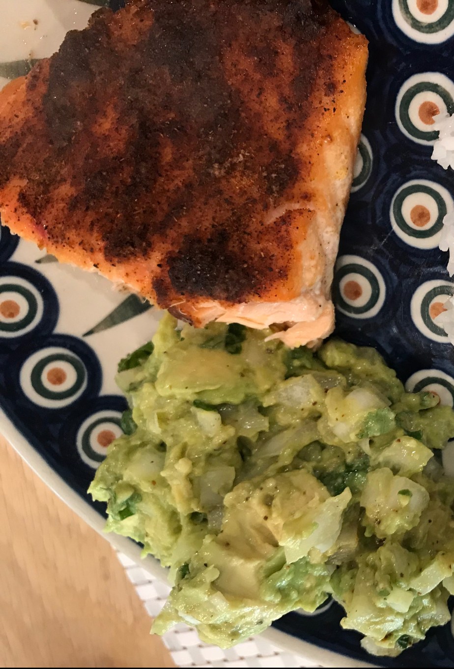 Southwest grilled salmon with&nbsp;guacamole