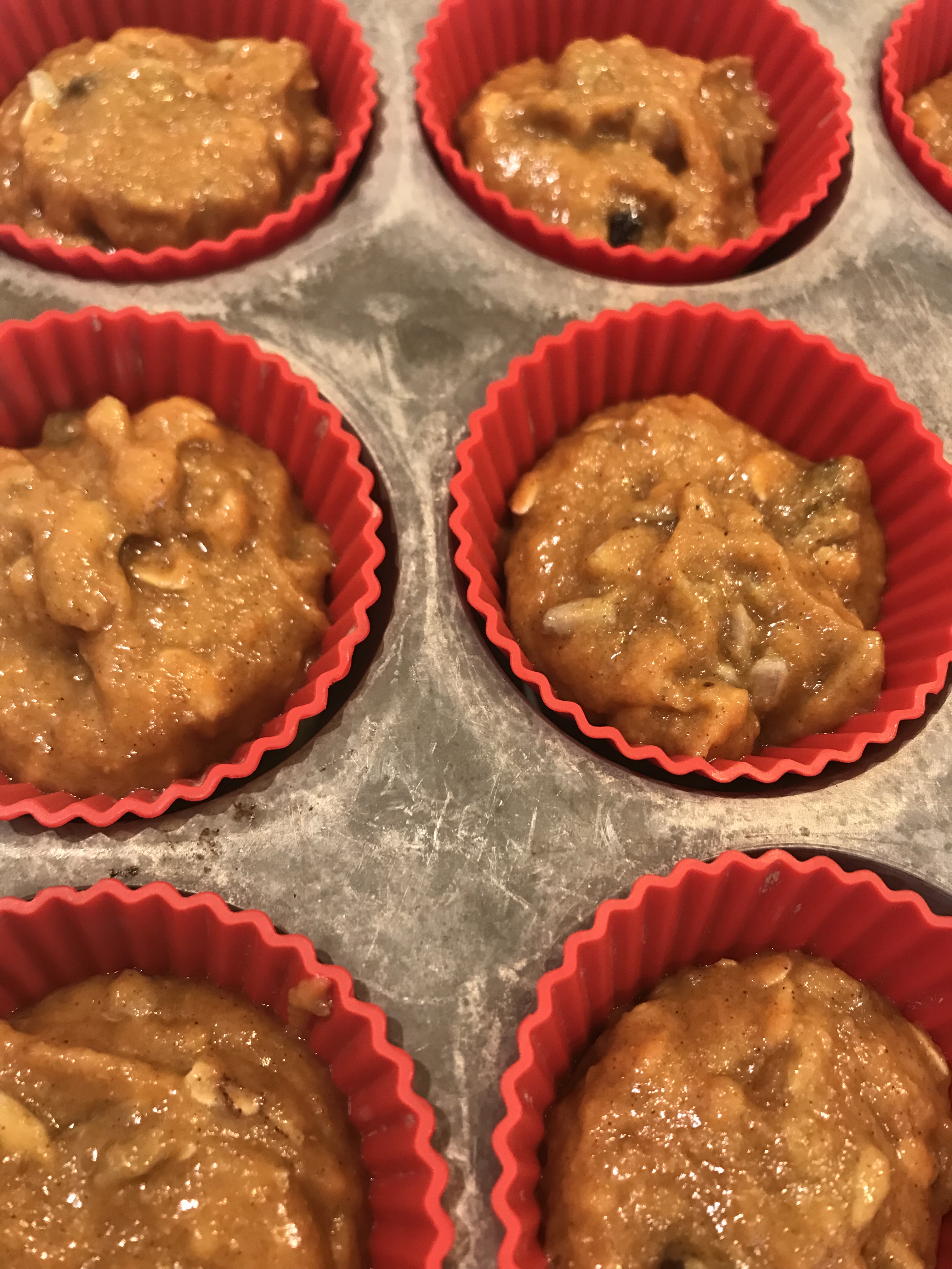 pumpkin muffins before baking