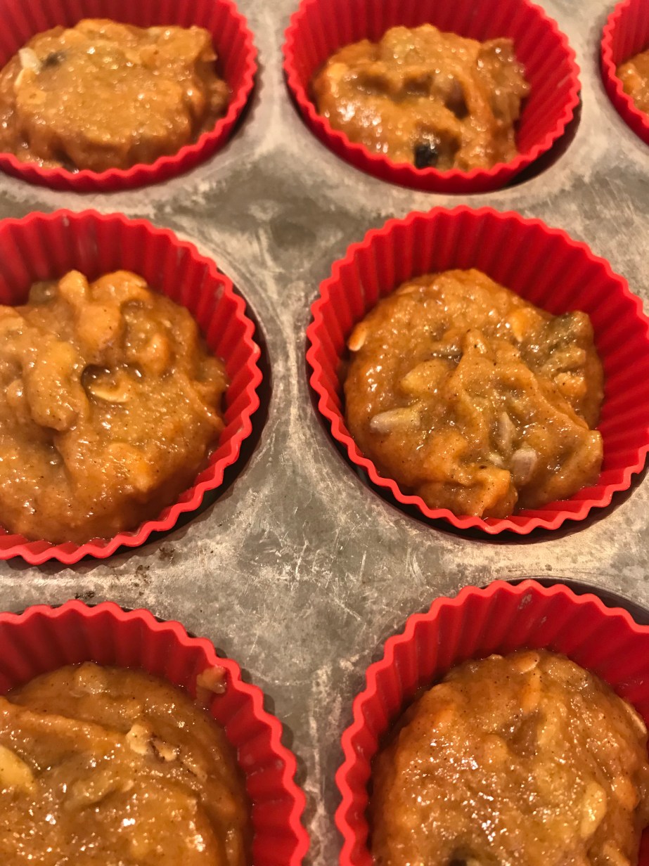 pumpkin muffins before baking