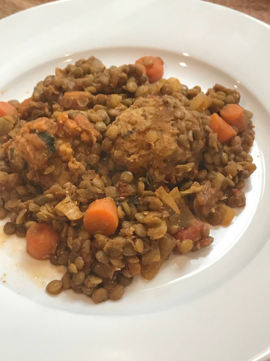 Turkey meatballs and&nbsp;lentils