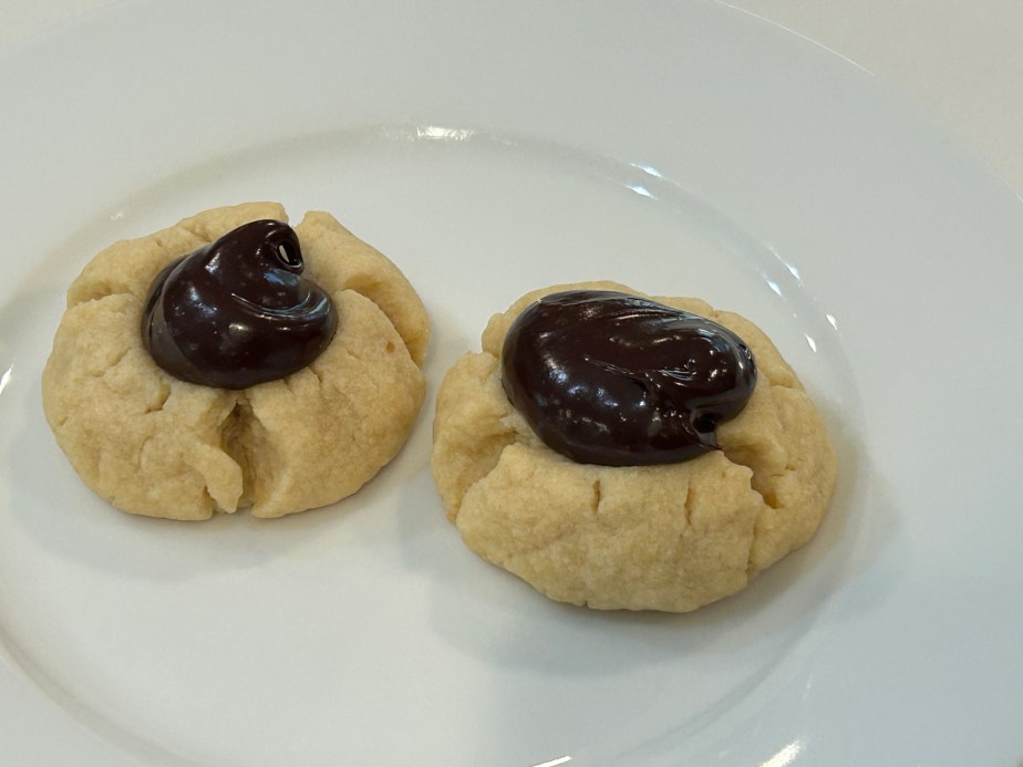 Chocolate thumbprint cookies